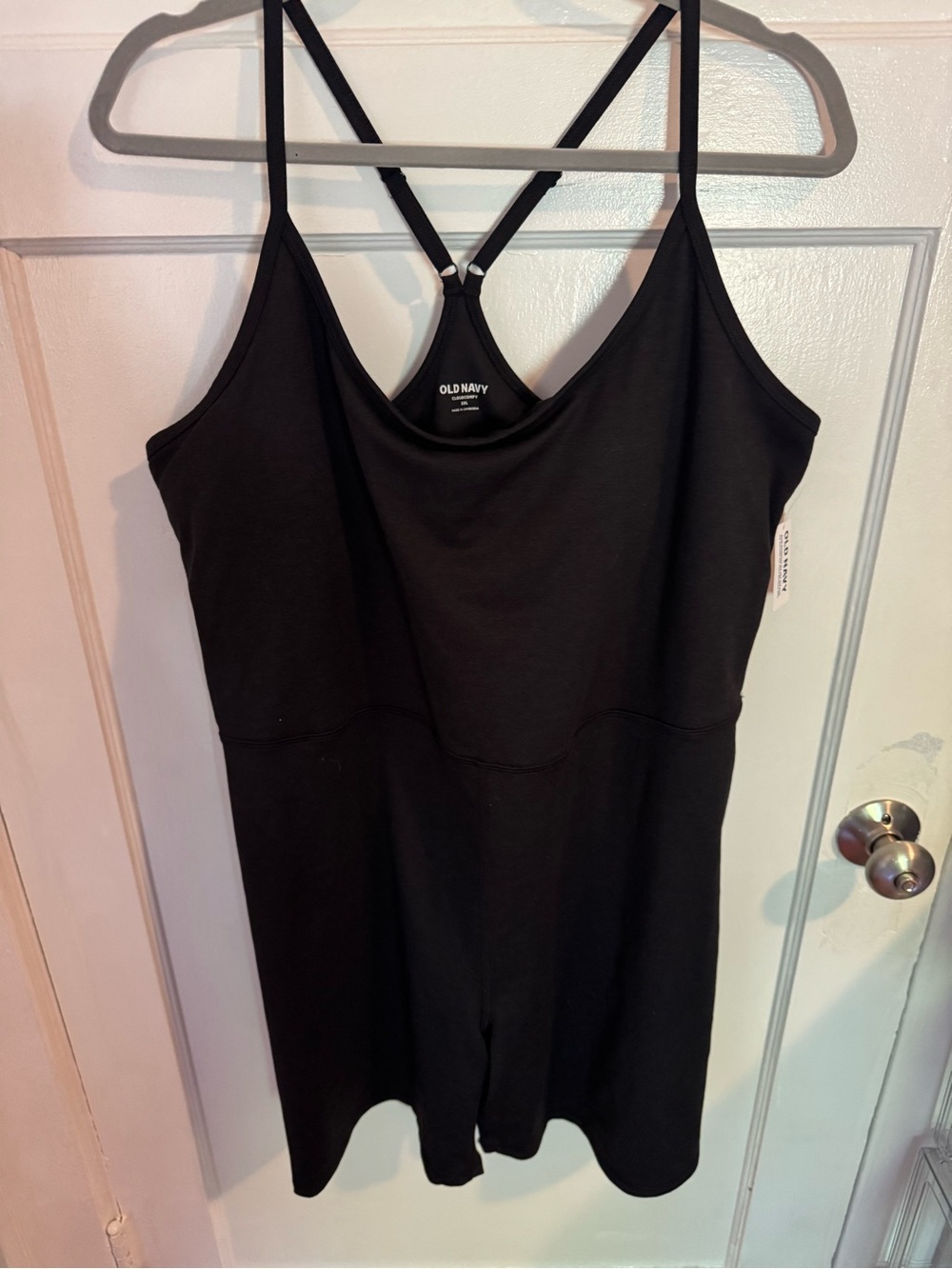 Old Navy Black CloudComfy Racerback romper